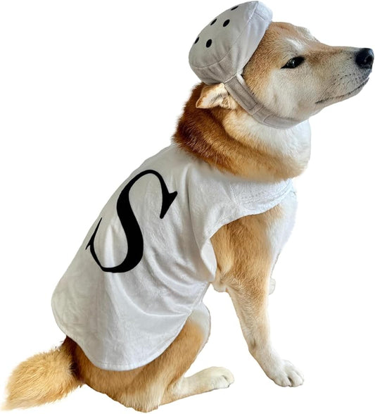 Salt Shaker Headpiece and Cape for Dogs - XS Small XXL Outfit Funny Cosplay Halloween 2025 Costumes, M