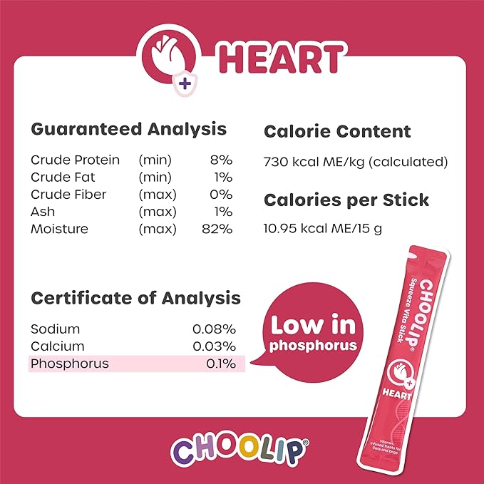 Squeeze Vita Stick Lickable Treats for Dogs & Cats. 49 Heart Support Sticks with Essential multivitamins. Soft and Tasty Paste for All Life Stages, Supporting Heart Health
