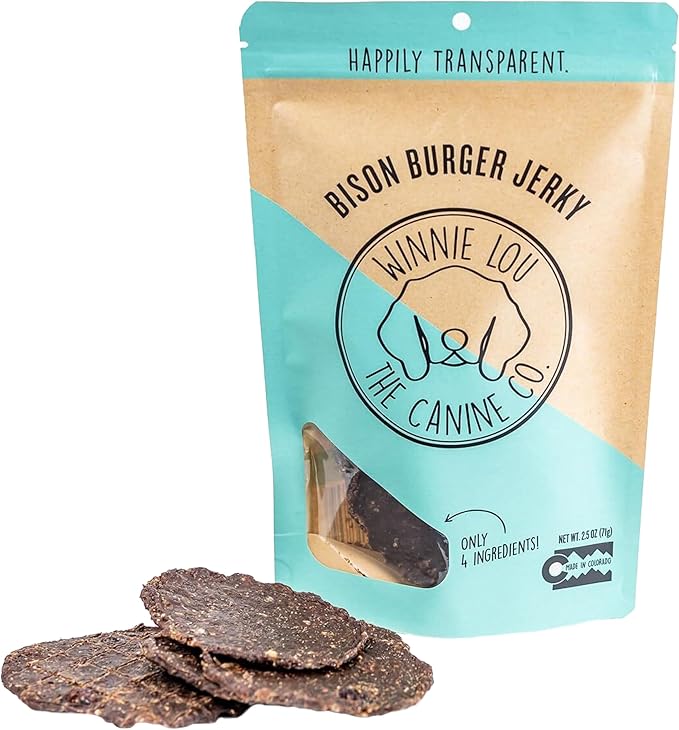 Winnie Lou - The Canine Co. Bison Burger Jerky Treats, 2.5 OZ