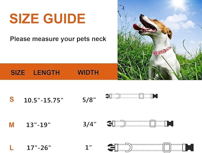 Green Flower Pattern Dog Collar, Nylon Webbing Plus Polyester Ribbon 2 Layers, for Small Dogs(Small, Green Flower)