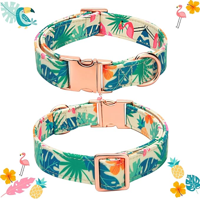 Adjustable Bow Tie Dog Collar Printed Cute Patterns Spring Summer Soft Pet Collars for Small Medium Large Dogs