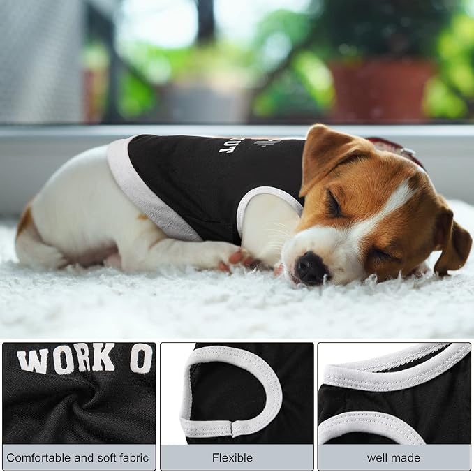 8 Pieces Dog Shirts Boy Funny Printed Puppy Clothes Summer Male Soft Dog Clothes Breathable Pet T Shirts Outfits Puppy Clothing Fit for Small and Medium Dogs(Small)