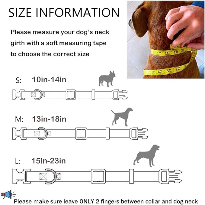 Metal Buckle Dog Collar, Durable Adjustable Dog Collar Soft for Small Medium Large Dogs (L(15-23in), Yellow Leopard)