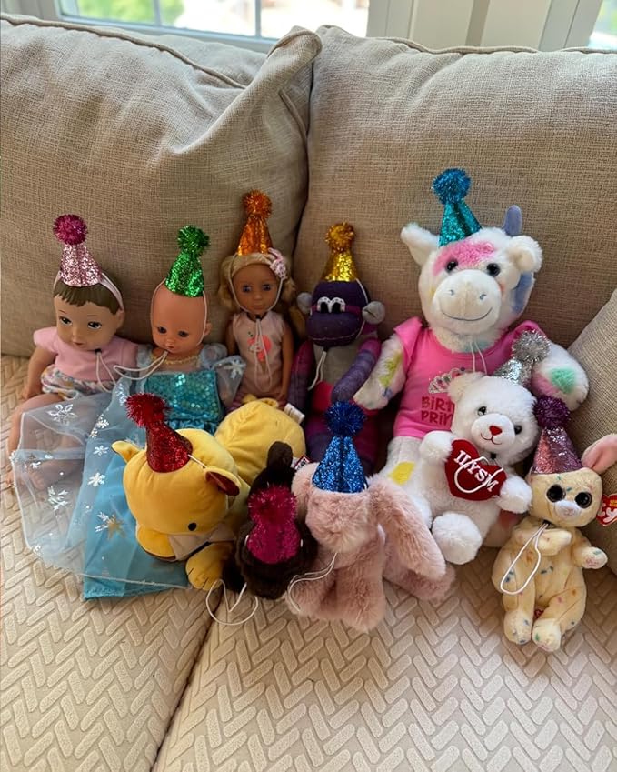 PET SHOW 20 Pack Mini Small Dog Hats Cat Birthday Party Hat Rabbit Hats for Holiday Wedding Puppies Kittens Costume Accessories