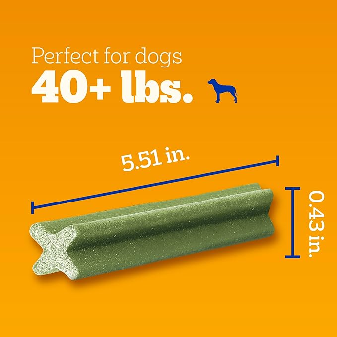 PEDIGREE DENTASTIX Dental Dog Treats for Large Dogs Fresh Flavor Dental Bones, 5 oz. Pack, Pack of 14 (84 Total Treats)