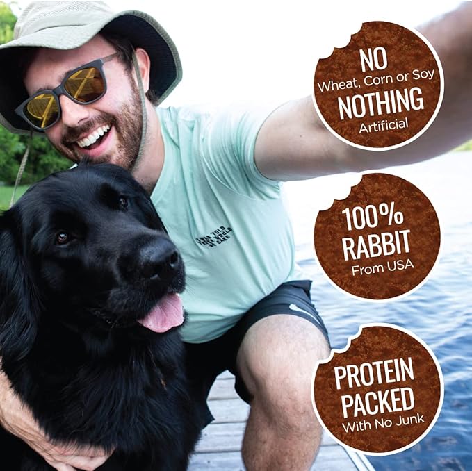 Smart Cookie Single Ingredient Rabbit Jerky Dog Treats - Bite Size Training Treats for Dogs and Puppies with Allergies and Sensitive Stomachs - Dehydrated, 100% Meat, Made in USA - 3oz, Pack of 1