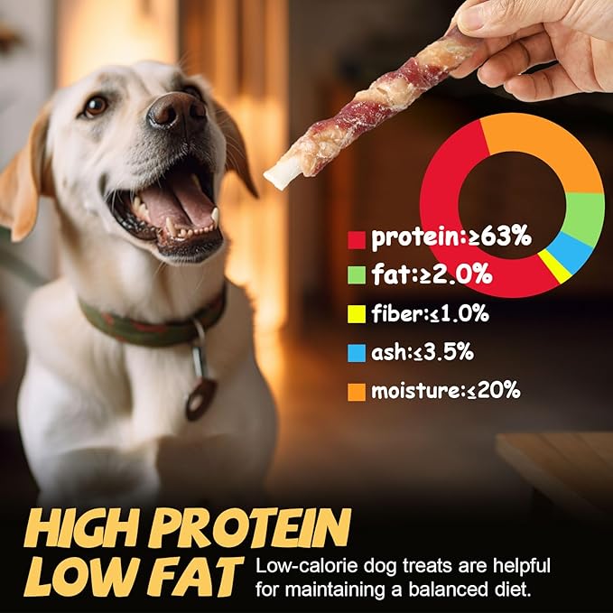 ASMPET Dog Treats Small Dogs, Duck Chicken Wrapped Rawhide Bones Dog Chews Long Lasting Cleaning Teeth Grain Free Healthy Natural for Medium Large Breed (20 pcs, 10.6 oz, 5 inch)