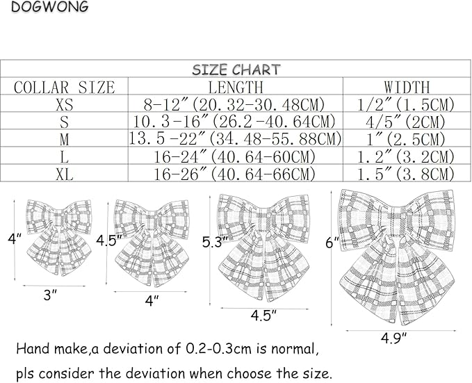 DOGWONG Fall Dog Collar with Bowtie - Fall Dog Collar Soft Cotton Autumn Dogs Necklace - Pink Halloween Puppy Necklace for Small Medium Large Dogs