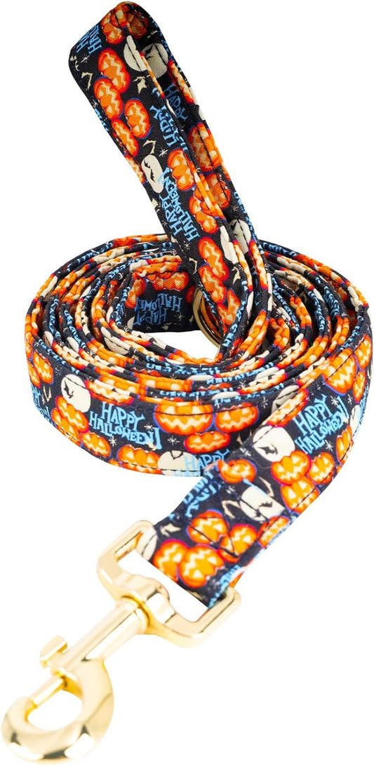 Tunkoo Happy Halloween Dog Leash with Pumpkin - Durable, Stylish, and Available in Small, Medium, Large Daily Walking L