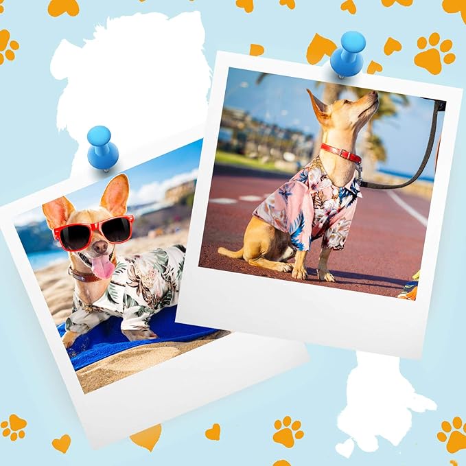 Weewooday 4 Pieces Pet Summer T-Shirts Hawaii Style Floral Pet Dog Shirt Breathable Cool Clothes Beach Seaside Puppy Sweatshirt for Small Puppy (Floral Style,Medium)