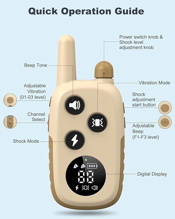 Jugbow Dog Shock Collar 2 Dogs (5-120Lbs) - 4200FT Dog Training Collar with Remote for Large Medium Small Dogs, Rechargeable Waterproof IPX8 E Collars with Beep (1-3) Vibration(1-3) Safe Static(0-99)