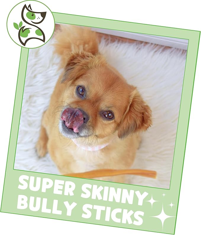 Nature Gnaws Super Skinny Bully Sticks for Small Dogs 5-6" (40 Count) - Long Lasting for Light Chewers and Puppies - Extra Thin Natural Beef Dog Chew Treats