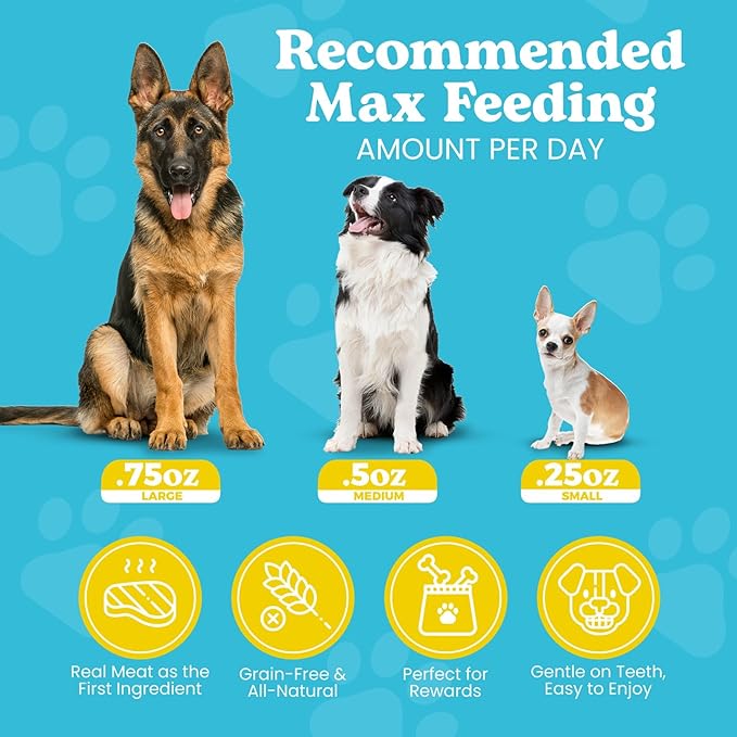 Wild Meadow Farms - Classic Turkey Bites, Soft Jerky Treats for Dogs, Grain-Free & All-Natural, Ideal for Training, Portioning, and High-Value Rewards for All Breeds & Ages - 3.5 Ounce Pouch