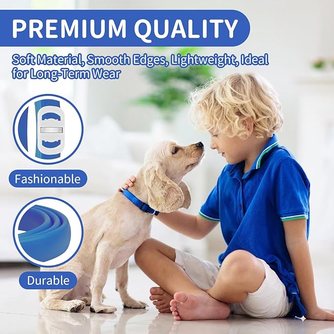 4 Pack Flea Collar for Dogs, 32 Months Flea and Tick Prevention for Dogs, Waterproof Dog Flea Collar, Dog Flea and Tick Treatment, Adjustable Flea and Tick Collar for Dogs Puppy -Blue & Orange