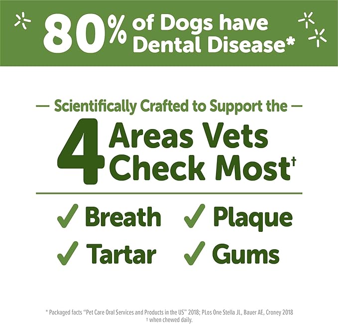Whimzees Wellness Brushzees Dog Dental Treats, Natural Chews, Large Size Stick, (6 Count)