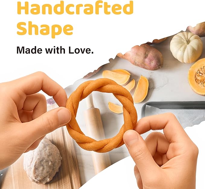 Turkey Dog Treats, All Natural Human Grade Dog Treat, Suitable for Training chew, US Sourced Raw Material, Hypoallergenic, Rawhide Alternative, Ring (Sweet Potato)
