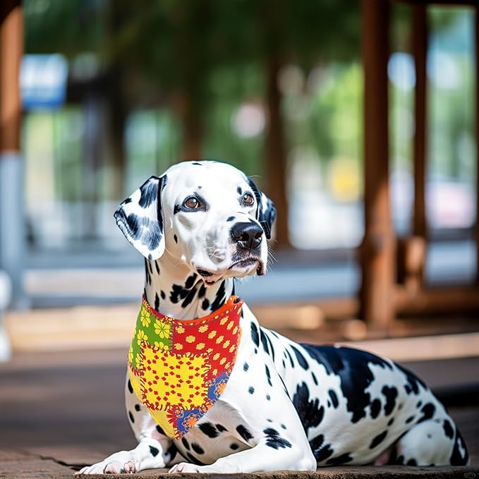10pcs Dog Bandanas Patchwork for Large Extral Large XL XXL Breed Kerchief Triangle Bibs Scarves Pink Blue Yellow Red Girl Boy Grooming Costume