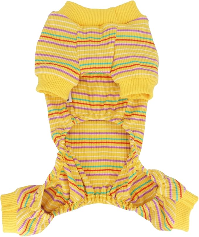 LOPHIPETS Dog Pajama Onesie for Small Chihuahua Yorkie Poodle Clothes Apparel-Yellow/M