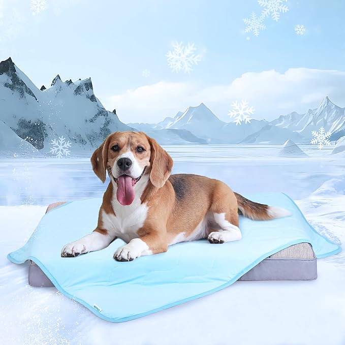Chicute Cooling Dog Blanket for Sofa - 30x40 Waterproof Pet Blankets for Dog Bed Cover, Slip-Resistant Throw Blanket for Couch Protector, Washable Furniture Cover for Dogs, Cats, Blue
