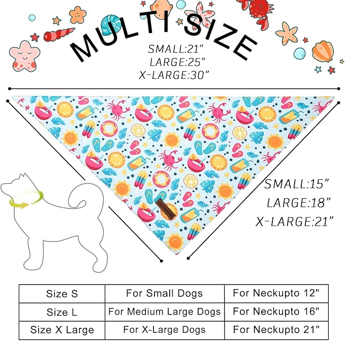 Unique Style Paws Dog Independence Bandanas 2Pcs Washable Cotton Triangle Summer Striped Star Flag Puppy Scarfs for Small Medium Large Dogs and Cats