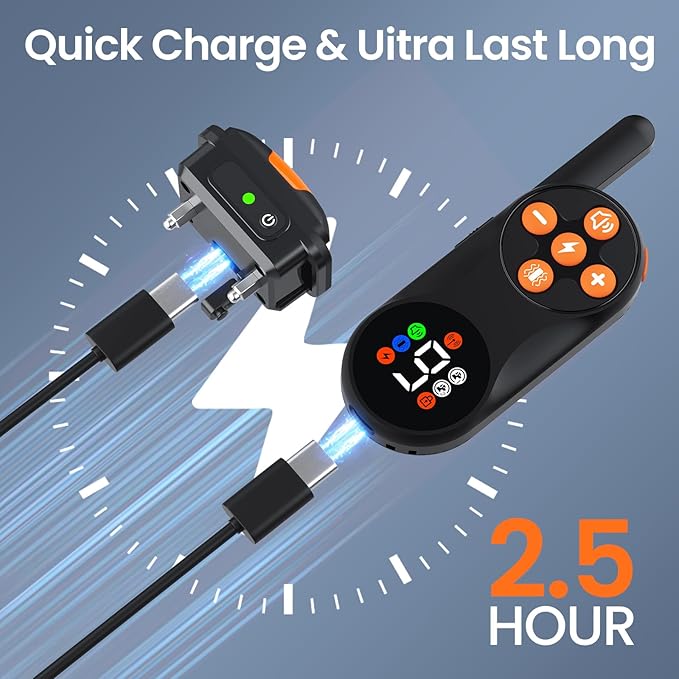 Dog Shock Collar - Dog Training Collar with Remote 1000Ft,Shock Collar for Large Medium Small Dogs 8-120lbs,Pet Collar with Beep,Vibration,Static Stimulation