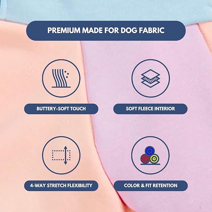 Spark Paws Dog Hoodie - Premium Quality, Buttery Soft, Superior Comfort and Fit, Calming Fleece Interior, Suitable for All Breeds - Cotton Candy - 3XL