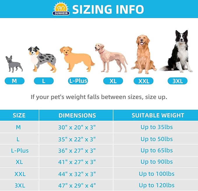 XXL Dog Bed Extra Large Waterproof Big Orthopedic Dog Beds with Removable Washable Cover for Large Dogs, Pet Bed Mat Egg-Crate Foam, XXL(44"X32"X3"), Light Grey