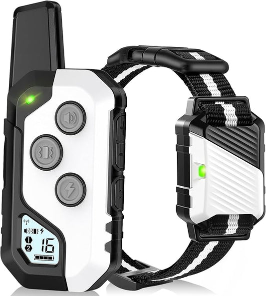 Shock Collar for Dogs, IP67 Waterproof Dog Training Collar with Remote, 3 Training Modes with Beep, Vibration, and Safe Static, Rechargeable E Collar for Large Medium