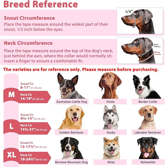 BARKLESS Soft Dog Head Collar, Patented Padded No Pull Head Halter, Training Nose Leash with Safety Link for Medium Large Dogs, Adjustable Muzzle Leash, Easy Control for Walking(Pink, XL)