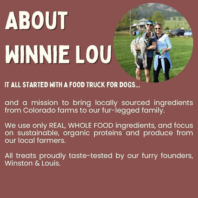Winnie Lou Organic Jerky - USA Made, Human Grade Wild Boar Dog Treats (2 Pack)