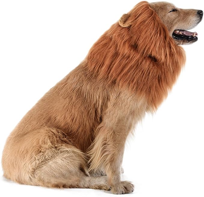 TOMSENN® Realistic & Funny Lion Mane for Dog Complementary Lion Mane for Dog Costumes for Medium to Large Sized Dogs Costumes for Animals