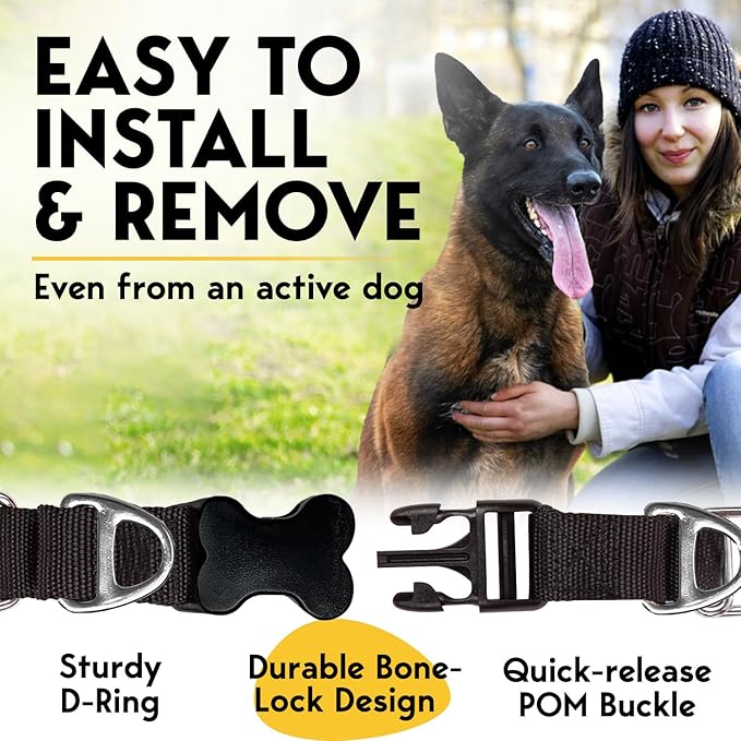 PetJett Prong Collar for Dogs - No Pull Choke Collar for Dogs, Pinch Collar for Dog Adjustable Safety Dog Training Collar for Small Medium Large Breed - Durable Stainless Steel Metal Choker Chain