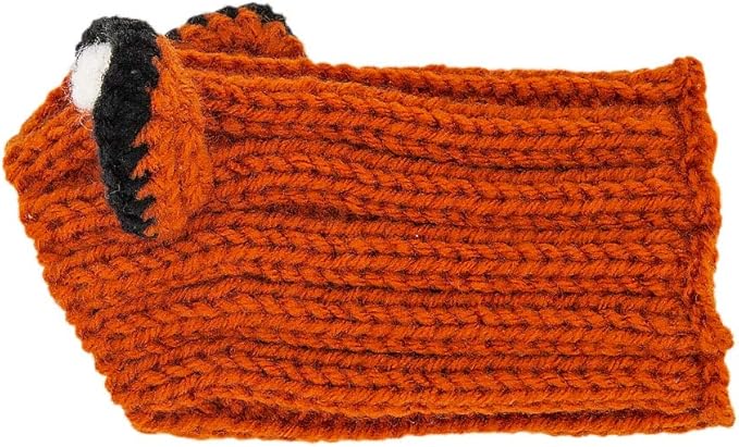 Zoo Snoods Fox Costume - Knit Dog Snood Ear Wrap for Pets, Warm Neck Cover for Halloween and Winter (Small)