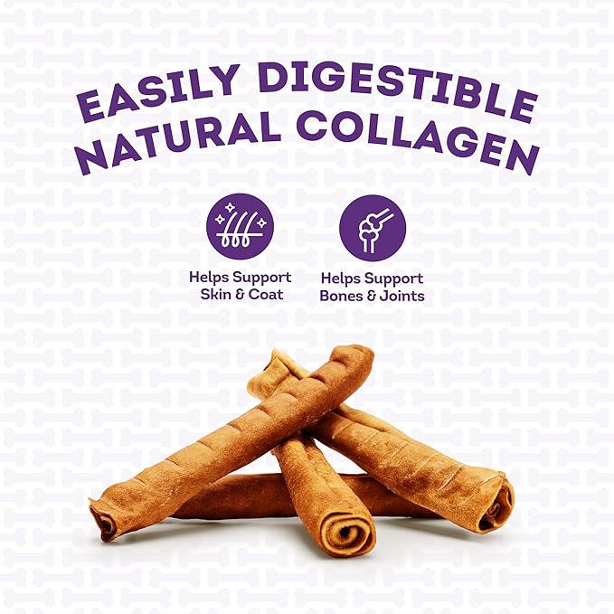 USA Collagen Rolls 9-10" Dog Chew Treats - Chicken Marinade Flavor, 4 Count/1 Pack