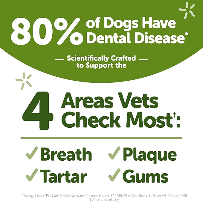 WHIMZEES Wellness Freshzees Dog Dental Treats, Natural Chews, Medium Size Stick, (14 Count)