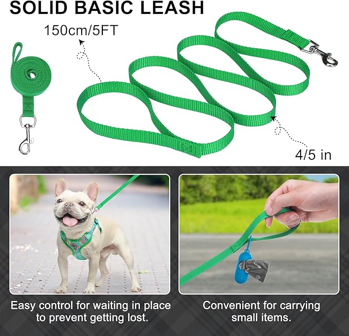 BEAUTYZOO Step in Dog Harness Collar and Leash Set for Small Medium Large Dogs, No Pull No Choke Puppy Harness, Soft Mesh Reflective Pet Padded Vest Adjustable for Doggie Girl or Boy,French Bulldog