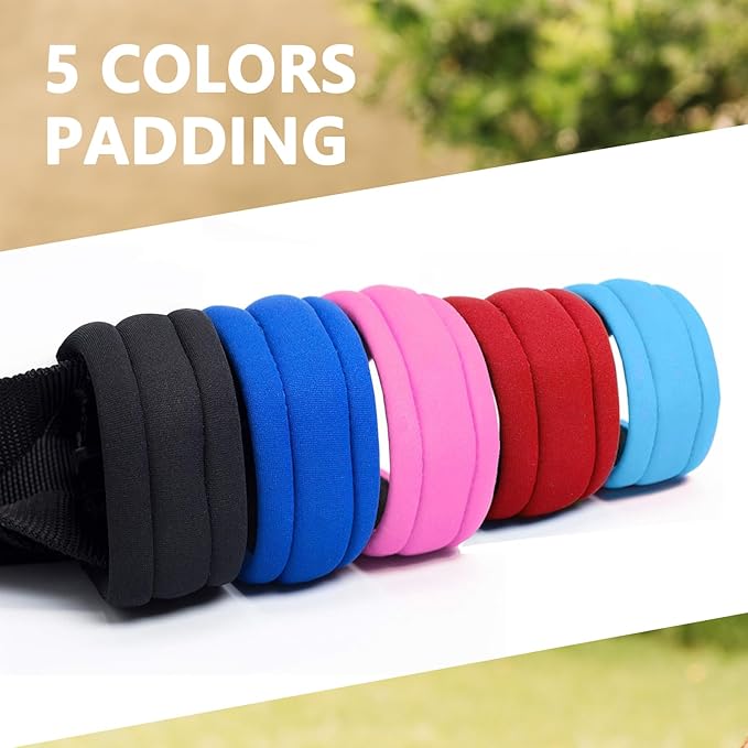 Dog Head Collar with Soft Fabric, Dog Head Harness to Stop Pulling with Adjustable Loop(M,Red)