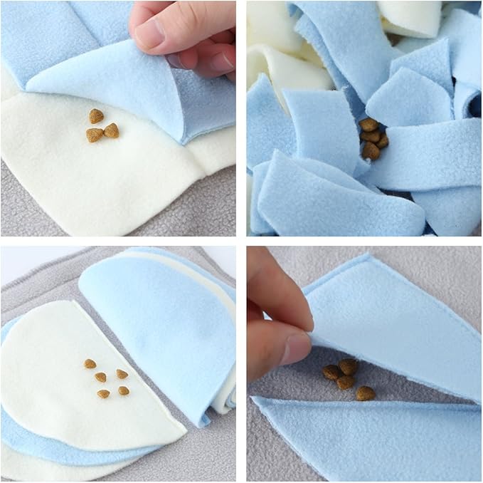 Snuffle Mat for Dogs, S Size 25.6" x 25.4" for Small Breed Dogs, Non-Slip&Durable&Machine Washable Interactive Sniff mat for Pets, Encourage Pet’s Natural Foraging Skill.