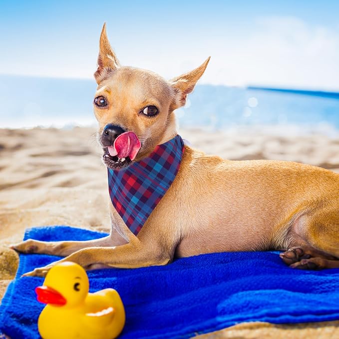 Aliceset 180 Pcs Dog Bandana Bulk Stripe Bandanas for Dogs Adjustable Washable Pet Triangle Scarf Retro Print Dog Kerchief Bibs for Small Medium Large Dog Cat Holiday Costume Accessories