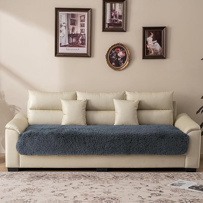 Waterproof Dog Bed Cover, Soft Plush Pet Blanket with Anti-Slip Back for Bed Couch Sofa, Furniture Protector for Small, Medium and Large Dogs and Cats (Noble Grey, 30"x90")