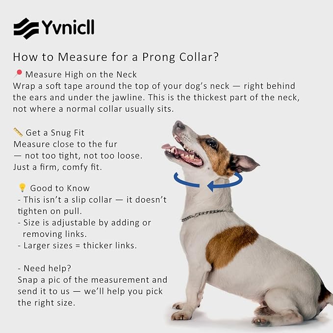 Pinch Collar for Dogs,Adjustable Dog Training Collar for Small Medium Large Dogs with Quick Release Buckle, No Pull Dog Collar Prong(S,10"-13")