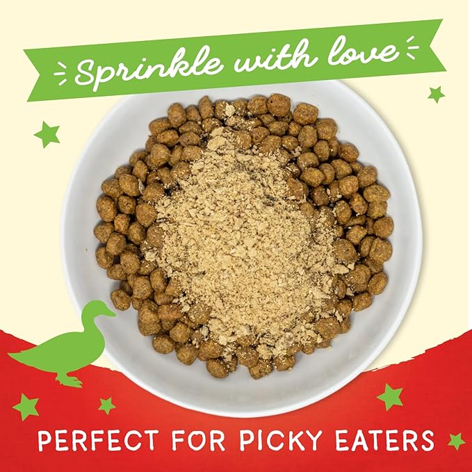 Stella & Chewy's Freeze-Dried Raw Marie's Magical Dinner Dust - Premium Duck & Turkey Dog Food Topper with Organic Fruits & Vegetables - Perfect for Picky Eaters - 7oz