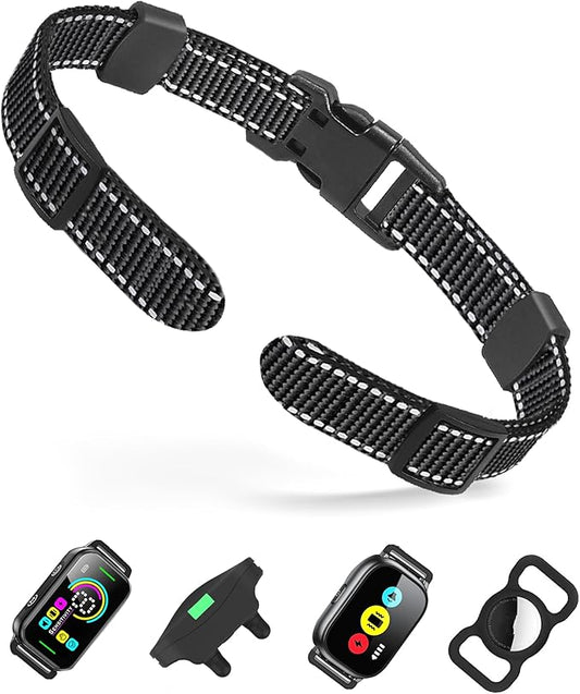 Dog Collar Replacement Strap for Shock, Bark & Training Collars - Adjustable Reflective Nylon Strap, Durable E-Collar Band Compatible with Most Training Receivers (Fits Small, Medium, Large Dogs)