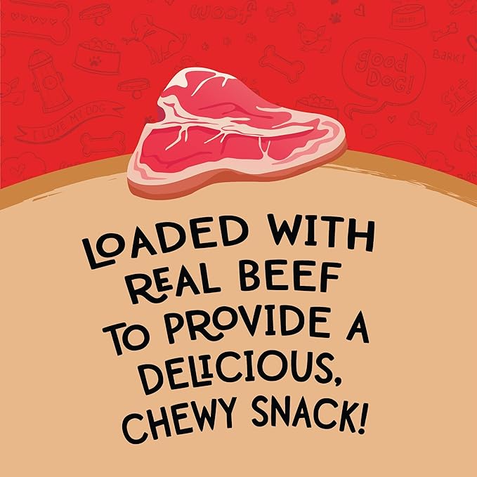 Meaty Treats Mini Dogs Beef & Cheese Flavor Soft & Chewy Dog Treats, 25-oz.