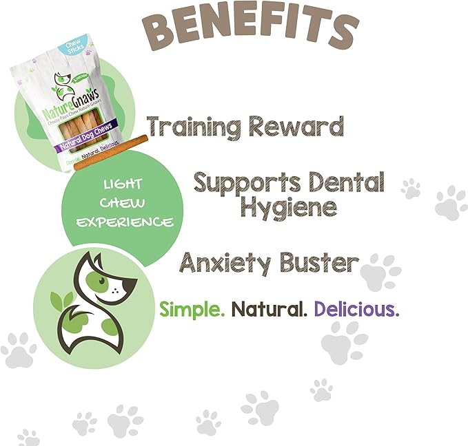 Nature Gnaws Chicken Chew Sticks for Dogs 1LB - Premium Natural Dog Treats - Limited Ingredient Long Lasting Rawhide Free Dental Chews