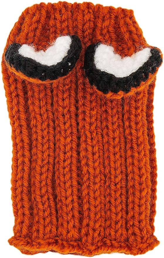 Zoo Snoods Fox Costume - Knit Dog Snood Ear Wrap for Pets, Warm Neck Cover for Halloween and Winter (Small)