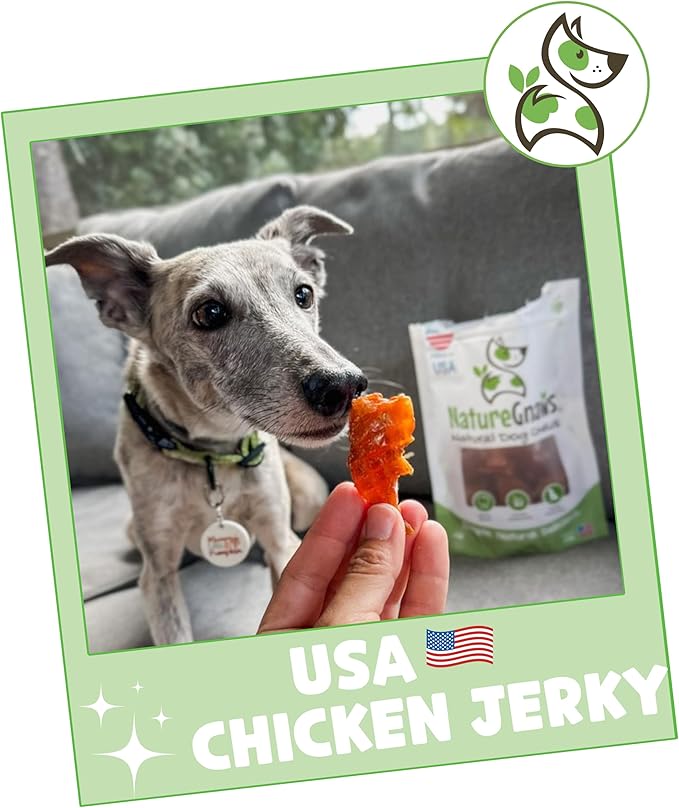 Nature Gnaws USA Chicken Tenders (1Lb) - Delicious Grain-Free Dog Treats for Small, Medium & Large Breeds - Natural Jerky Chews for Dogs.
