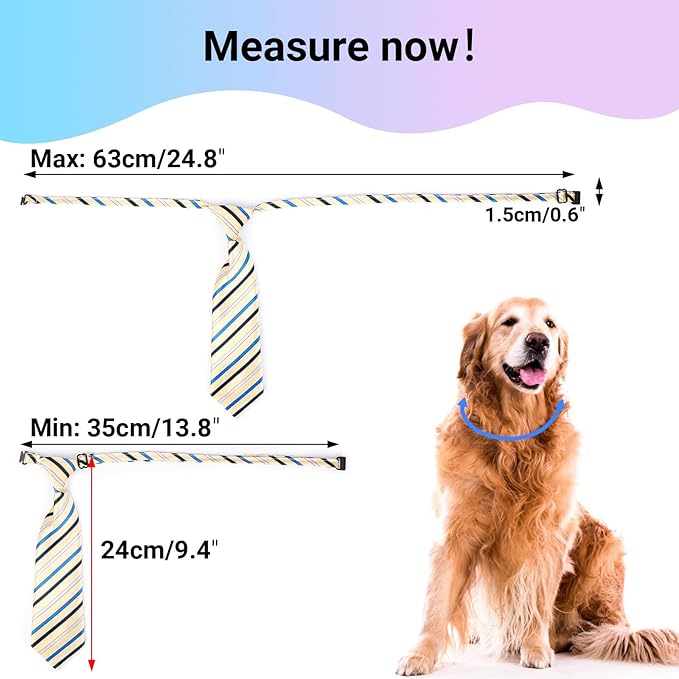 Segarty 30 PCS Dog Neckties, Adjustable Dog Ties Dog Neck Ties and Bows for Medium Large Dog Festival Formal Bulk Pet Bowties Collar Grooming Dogs Accessories Birthday Wedding Costumes Holiday