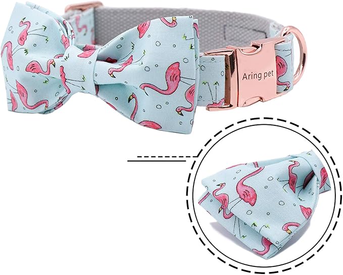 ARING PET Bowtie Dog Collar Adjustable Collars with Bow Tie for Dogs Small Medium Large