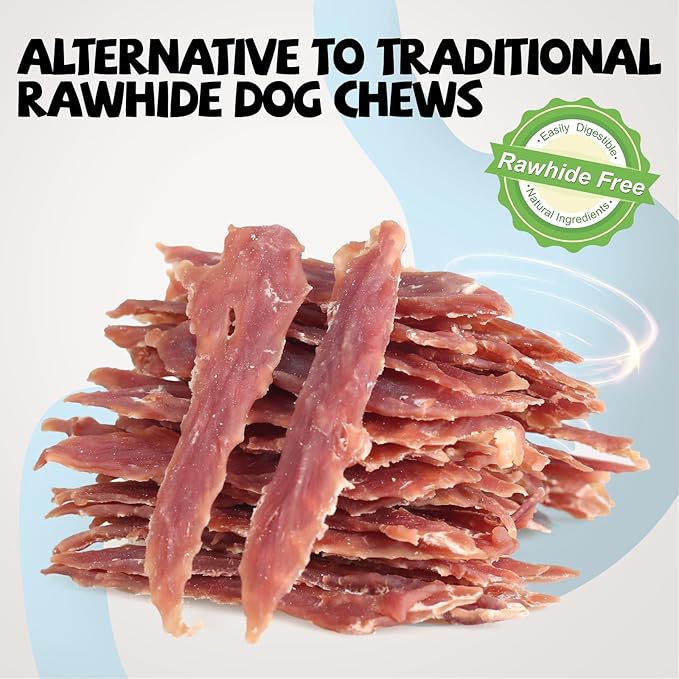 ASMPET Duck Jerky Dog Treats, Human Grade Natural Duck Jerky Tenders Rawhide-Free Grain-Free Gluten-Free Healthy High Protein Low Fat Soft Training Treats for Small Medium Breeds(10.6 oz, 5-Inch)